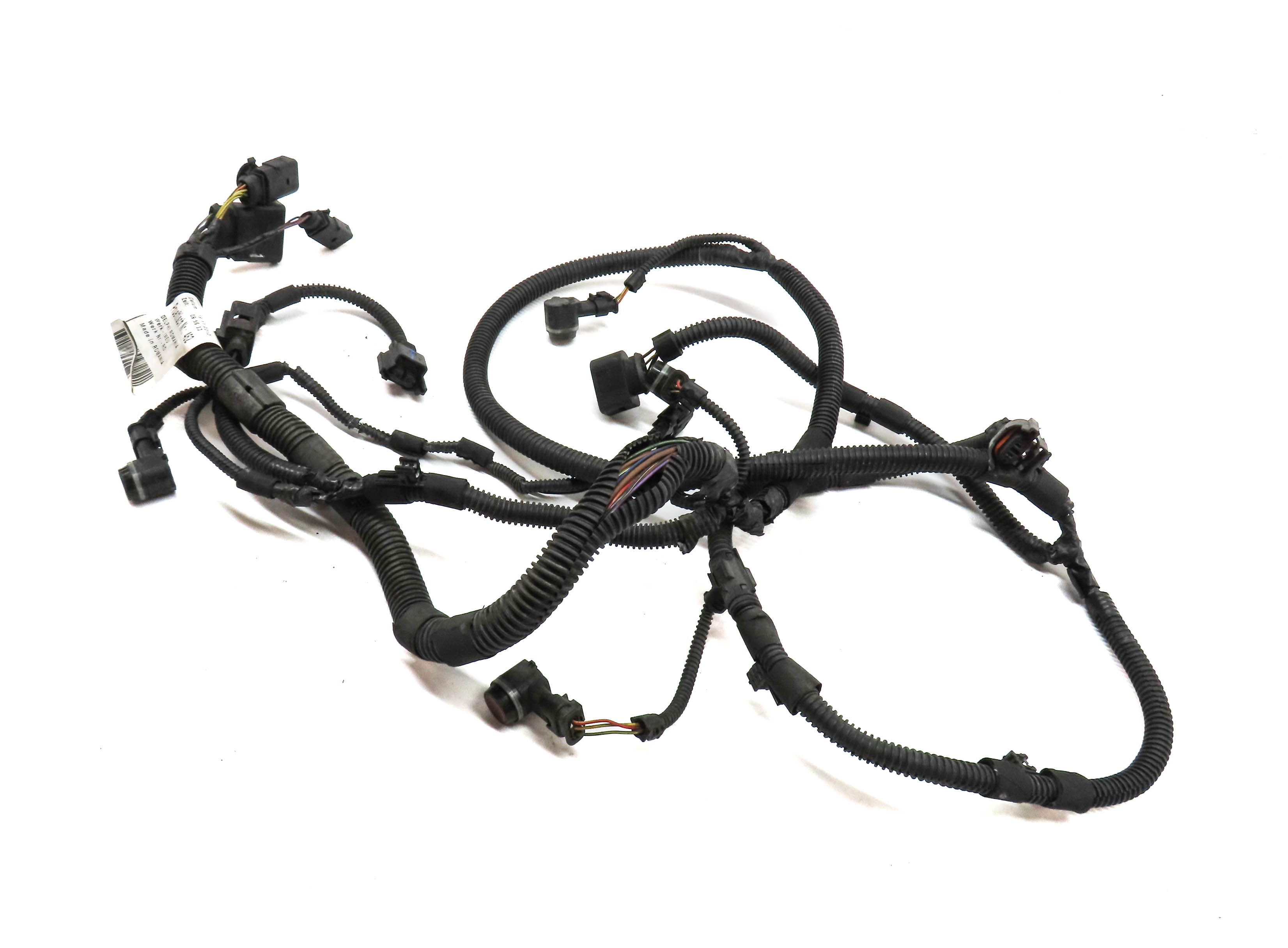 11 PORSCHE CAYENNE HYBRID 958 FRONT PARK ASSIST PDC SENSOR SET w/HARNESS(Auburn) — exact item pictured